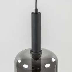 Straluma Grote hanglamp Lekar zwart met smoke glas><noscript><img width=