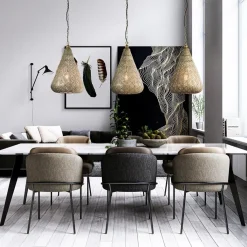 Straluma Grote hanglamp 3-lichts mat goud met zwarte balk><noscript><img width=