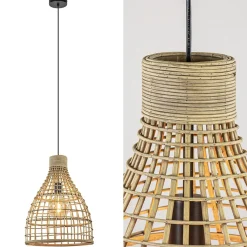 Straluma Grote hanglamp Puerto rotan naturel Light and Light> Light and Living|Woonkamerlampen