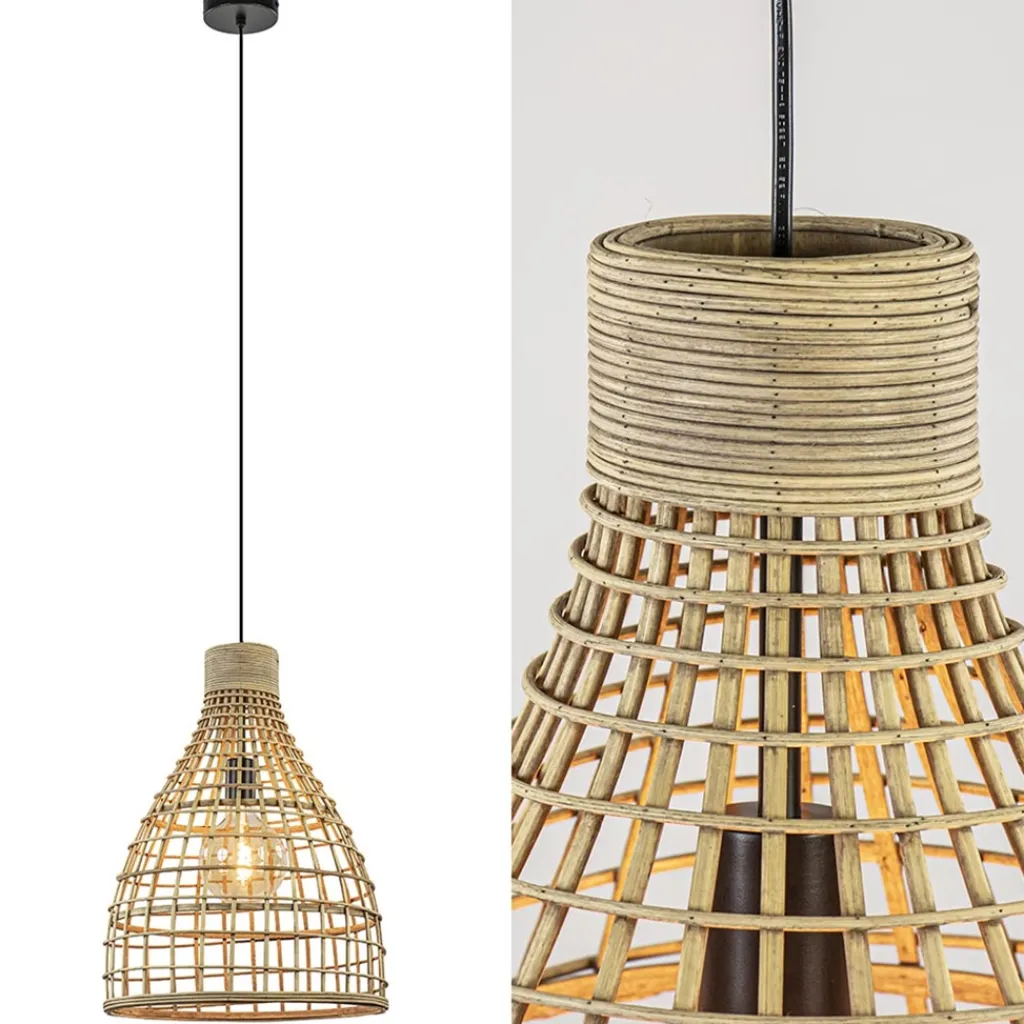Straluma Grote hanglamp Puerto rotan naturel Light and Light> Light and Living|Woonkamerlampen
