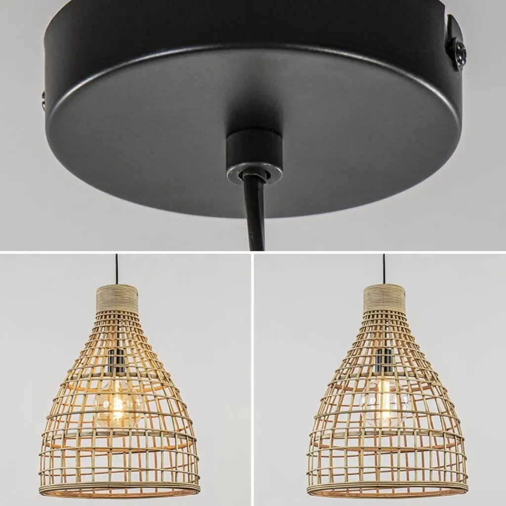 Straluma Grote hanglamp Puerto rotan naturel Light and Light> Light and Living|Woonkamerlampen