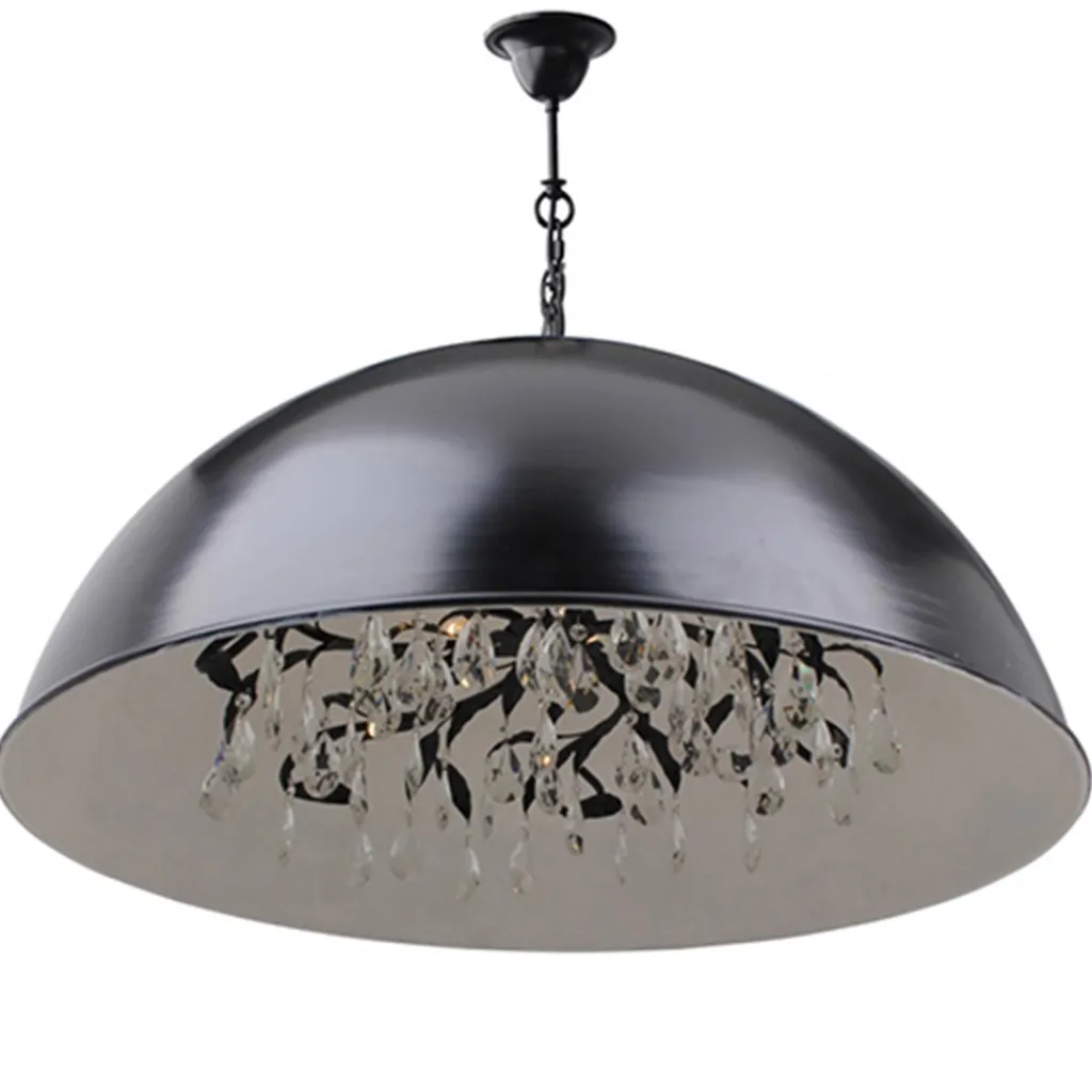 Straluma Grote koepel hanglamp met kristal Ø90 cm> Eettafellampen|Slaapkamerlampen