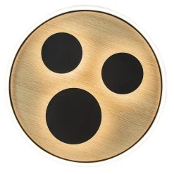 Straluma Grote LED plafondlamp zwart met houtlook dimbaar><noscript><img width=