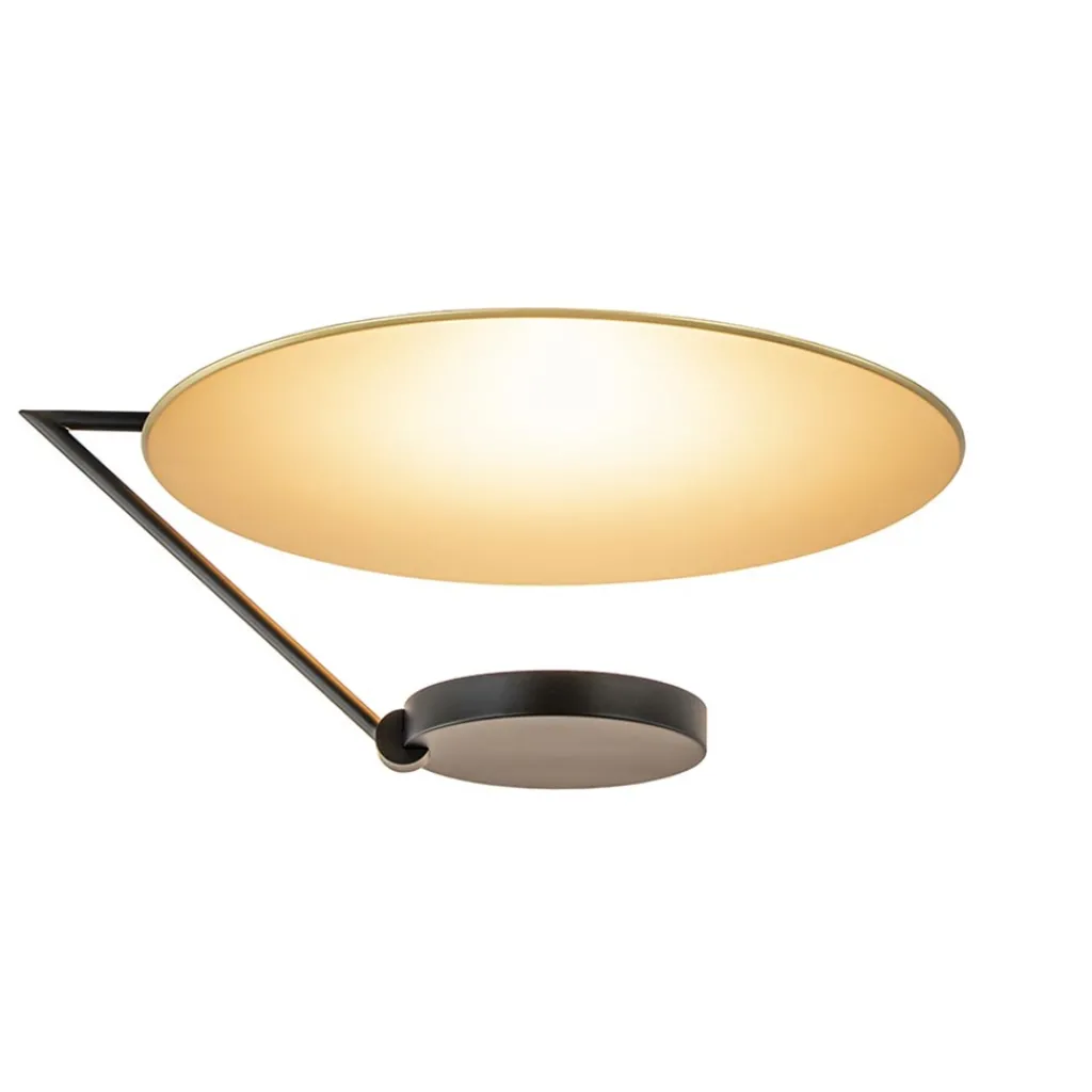Straluma Grote LED plafondlamp zwart/goud indirect licht> Plafondlampen|Woonkamerlampen