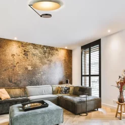 Straluma Grote LED plafondlamp zwart/goud indirect licht><noscript><img width=