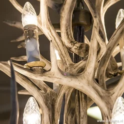 Straluma Grote 12-lichts kroonluchter met geweien> Eettafellampen|Videverlichting