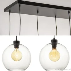 Straluma Grote 8-lichts multipendel/ hanglamp met helder glas><noscript><img width=