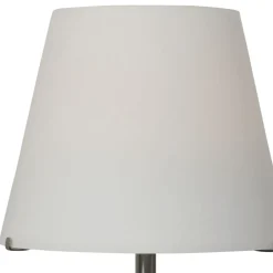 Straluma Grote moderne tafellamp Calabro nikkel glas> Nachtkastlampen|Woonkamerlampen