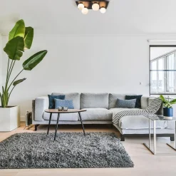 Straluma Grote plafondlamp rechthoekig zwart met witte bollen><noscript><img width=