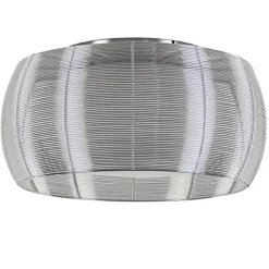 Straluma Grote plafonnière zilver met chroom 50> Woonkamerlampen|Slaapkamerlampen