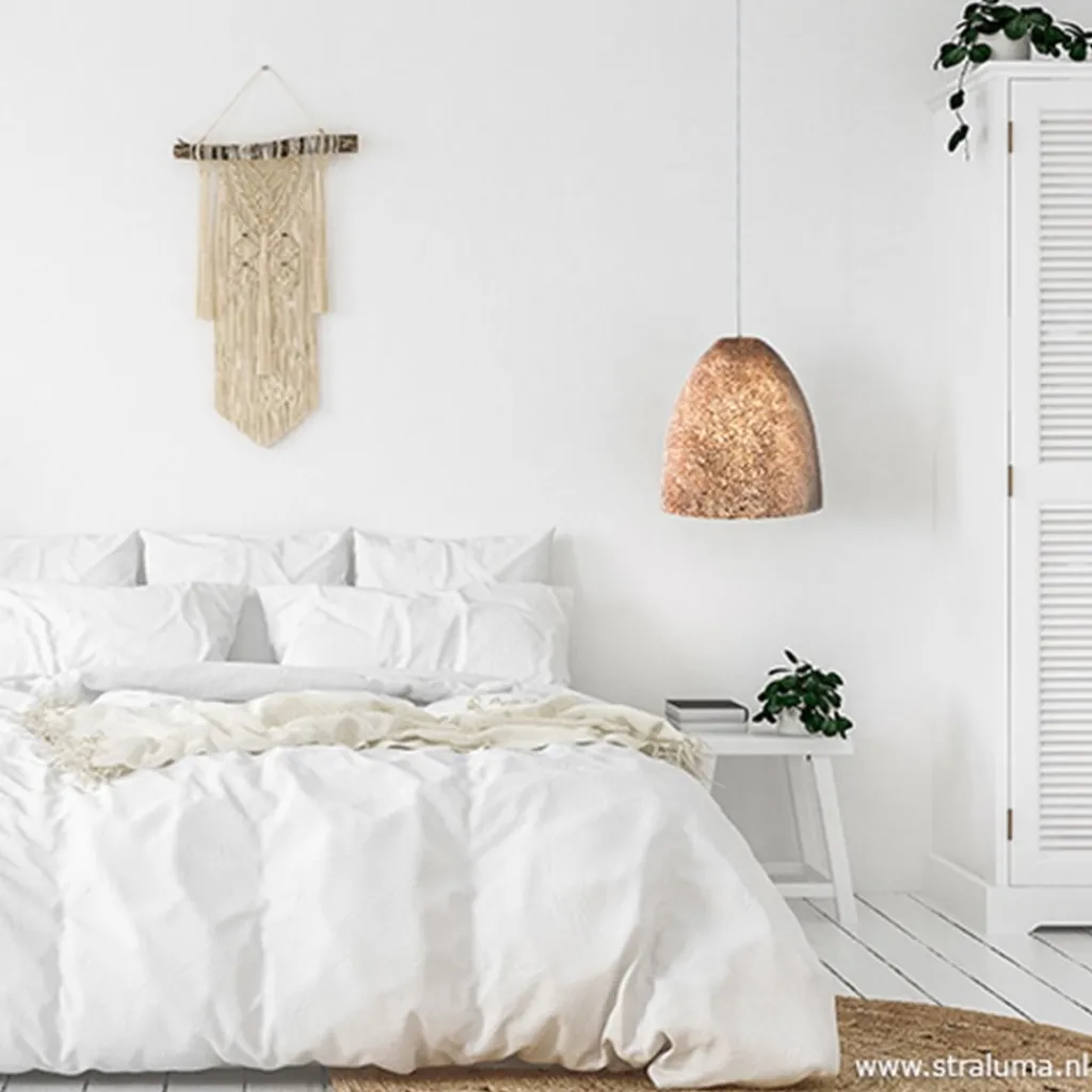 Straluma Grote schelpen hanglamp bruin goud> Schelpenlampen|Slaapkamerlampen