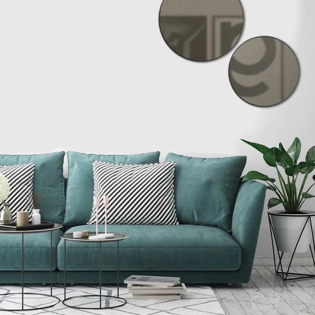 Straluma Grote spiegel Espejo 50 cm smoke glas> Light and Living