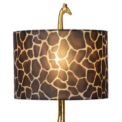 Straluma Grote tafellamp Giraf goud met bruine kap><noscript><img width=