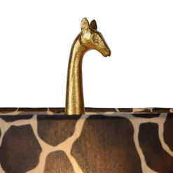 Straluma Grote tafellamp Giraf goud met bruine kap><noscript><img width=