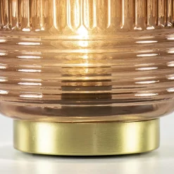 Straluma Grote tafellamp op batterijen donkerbruin Lipa><noscript><img width=