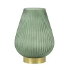 Straluma Grote tafellamp op batterij Tajera donker groen/goud> Tafellampen|Light and Living
