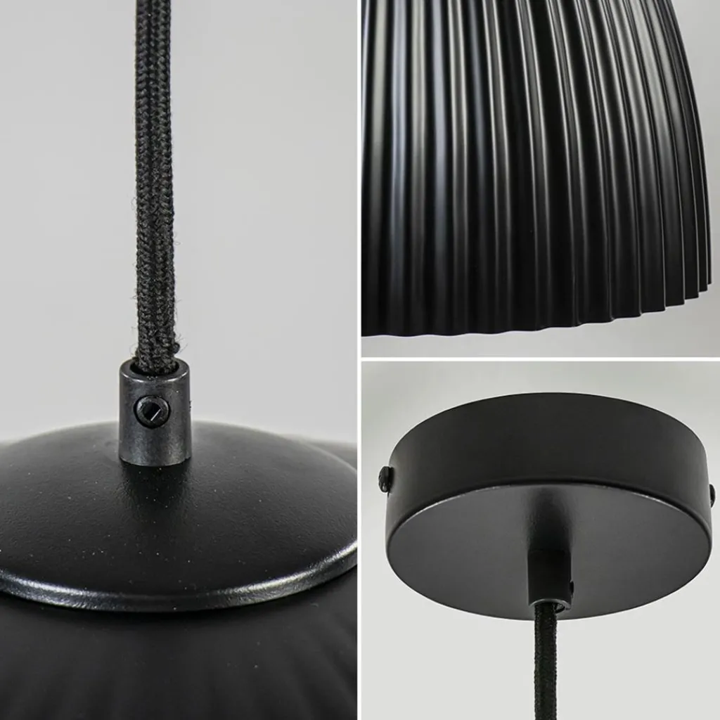 Straluma Grote XL hanglamp relief zwart met goud> Keukenverlichting|Eetkamerverlichting