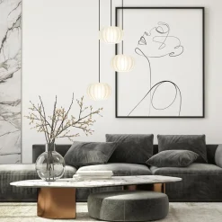 Straluma Hanglamp Arena 3L rond zwart/kap wit><noscript><img width=