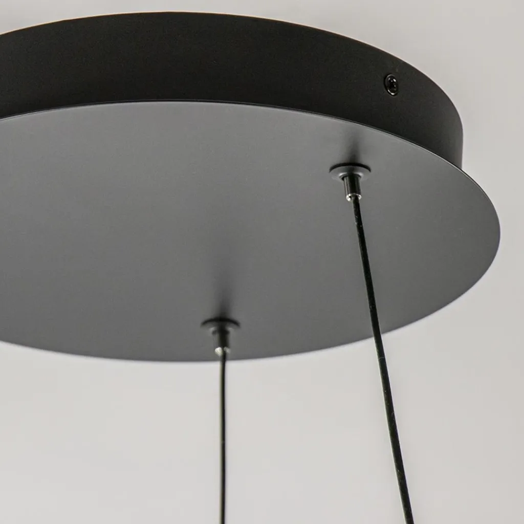 Straluma Hanglamp Ascoli 85 ring zwart/matgoud> Hanglampen|Eettafellampen