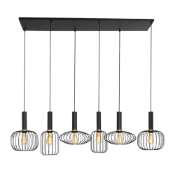 Straluma Hanglamp Aureole 6L mix zwart> Eettafellampen|Draadlampen