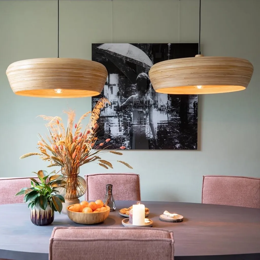 Straluma Hanglamp Bamboo Ufo 60cm> Keukenverlichting|Eetkamerverlichting