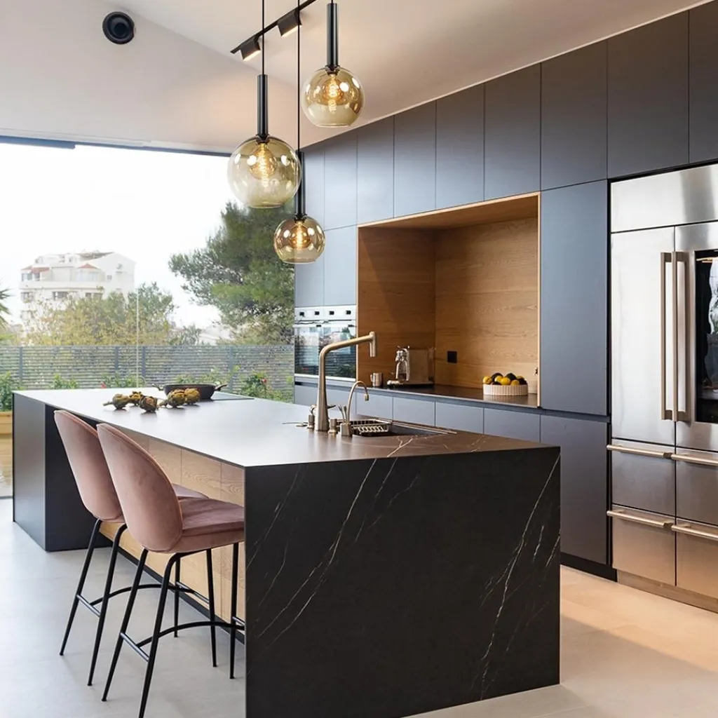 Straluma Hanglamp Bella 3L rond zwart+smoke glas> Pendel Lampen|Eetkamerverlichting