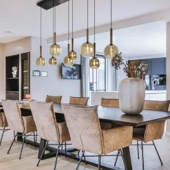 Straluma Hanglamp Bella 8L zwart/brons/smoke mix><noscript><img width=