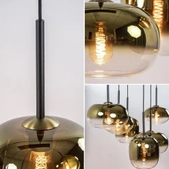 Straluma Hanglamp Bellini 6L zwart/gradient gold><noscript><img width=