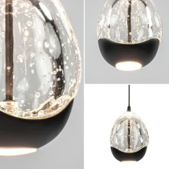 Straluma Hanglamp Black Egg 1L zwart/helder glas><noscript><img width=