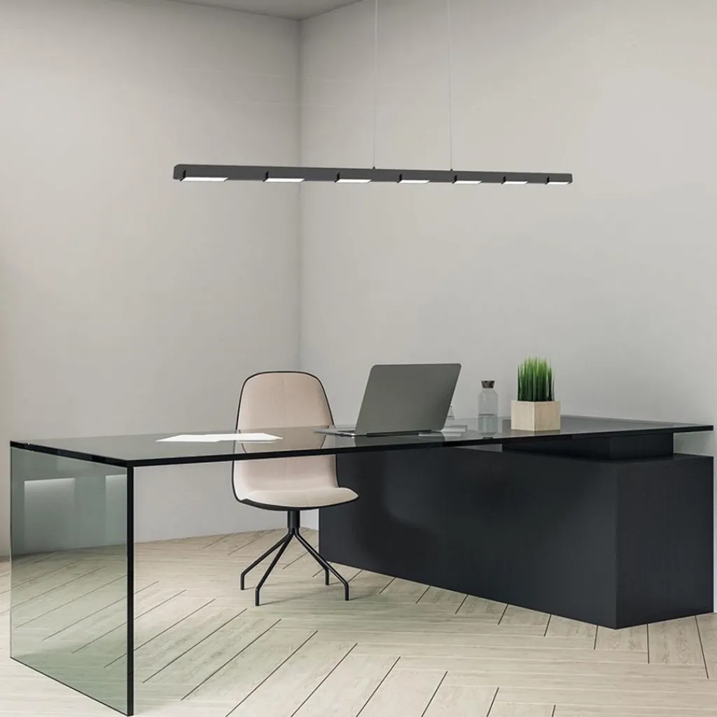 Straluma Hanglamp Block 171 zwart met kabel-lift> Hanglampen|Eettafellampen