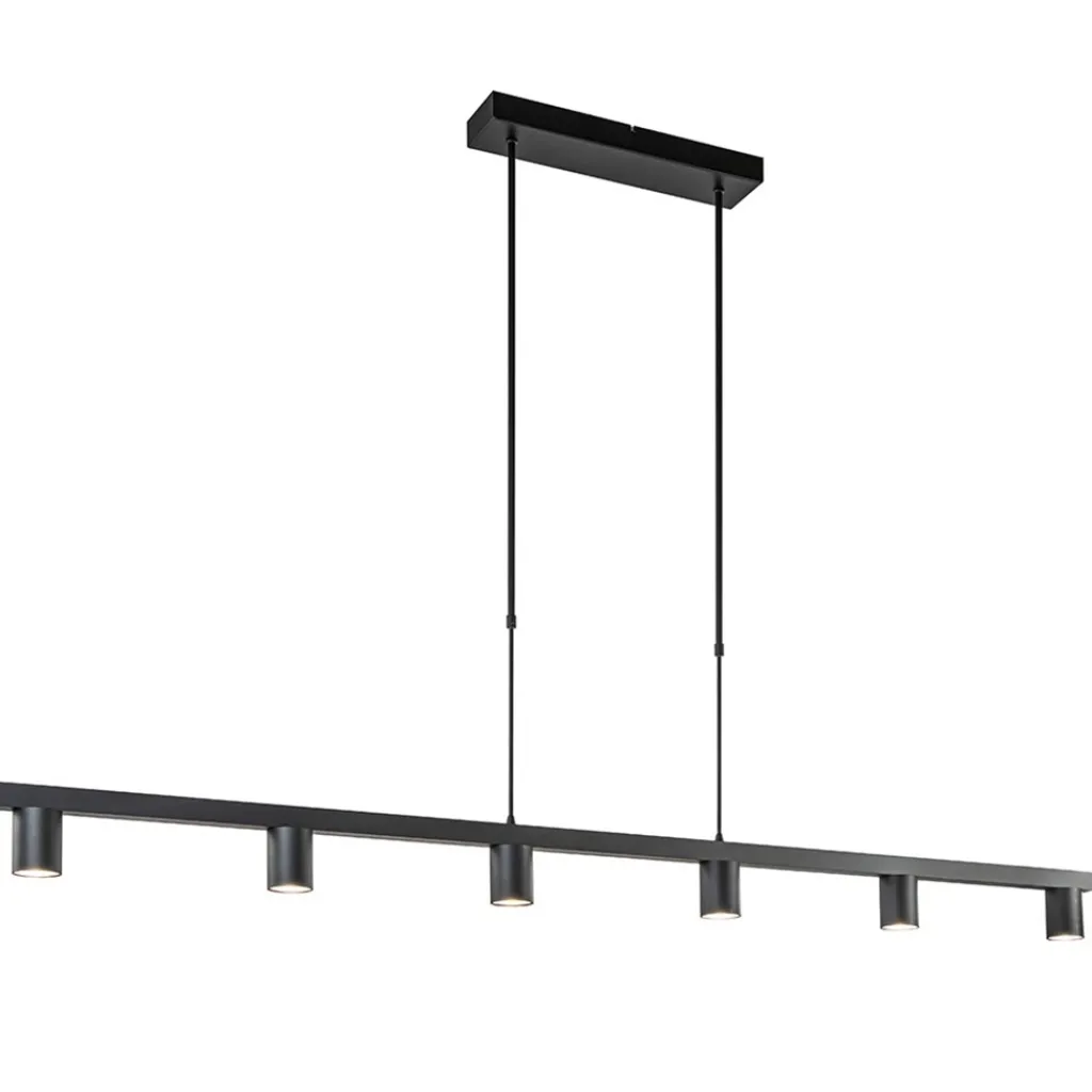 Straluma Hanglamp Bounce 6L 160cm zwart> Eettafellampen|Keukenverlichting