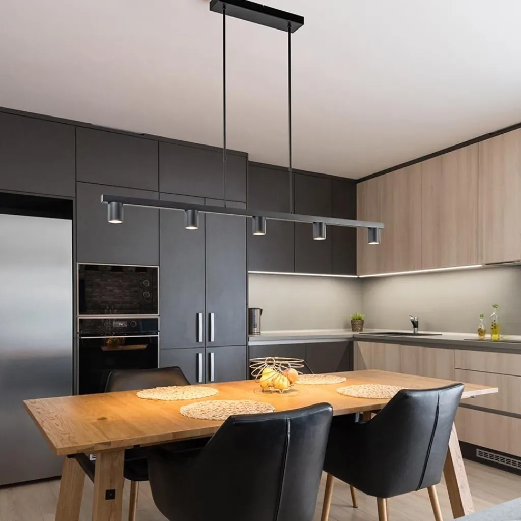 Straluma Hanglamp Bounce 5L tube spot zwart> Eettafellampen|Keukenverlichting