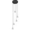 Straluma Hanglamp Bubbles 5L rond zwart/helder dtw> Hanglampen|Eettafellampen
