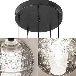 Straluma Hanglamp Bubbles 5L rond zwart/helder dtw><noscript><img width=