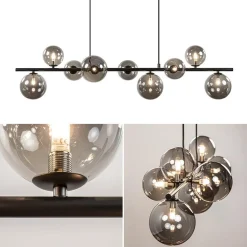 Straluma Hanglamp Calcio 9l zwart + smoke glas><noscript><img width=