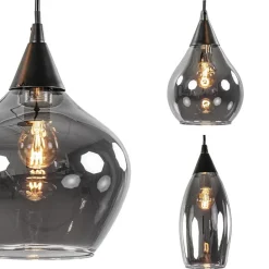Straluma Hanglamp Cambio 8L zwart + smoke glas><noscript><img width=