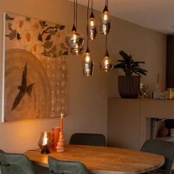 Straluma Hanglamp Cambio 6L zwart + smoke glas mix><noscript><img width=