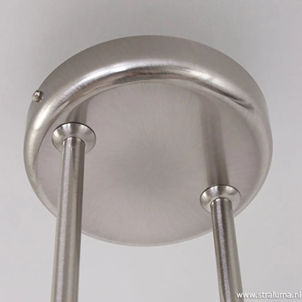 Straluma Hanglamp Capri staal/glas eettafel> Eettafellampen|Woonkamerlampen