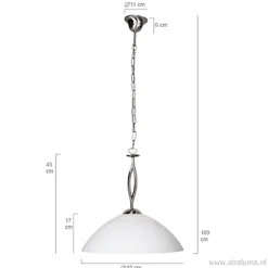 Straluma Hanglamp Capri staal/glas woonkamer><noscript><img width=