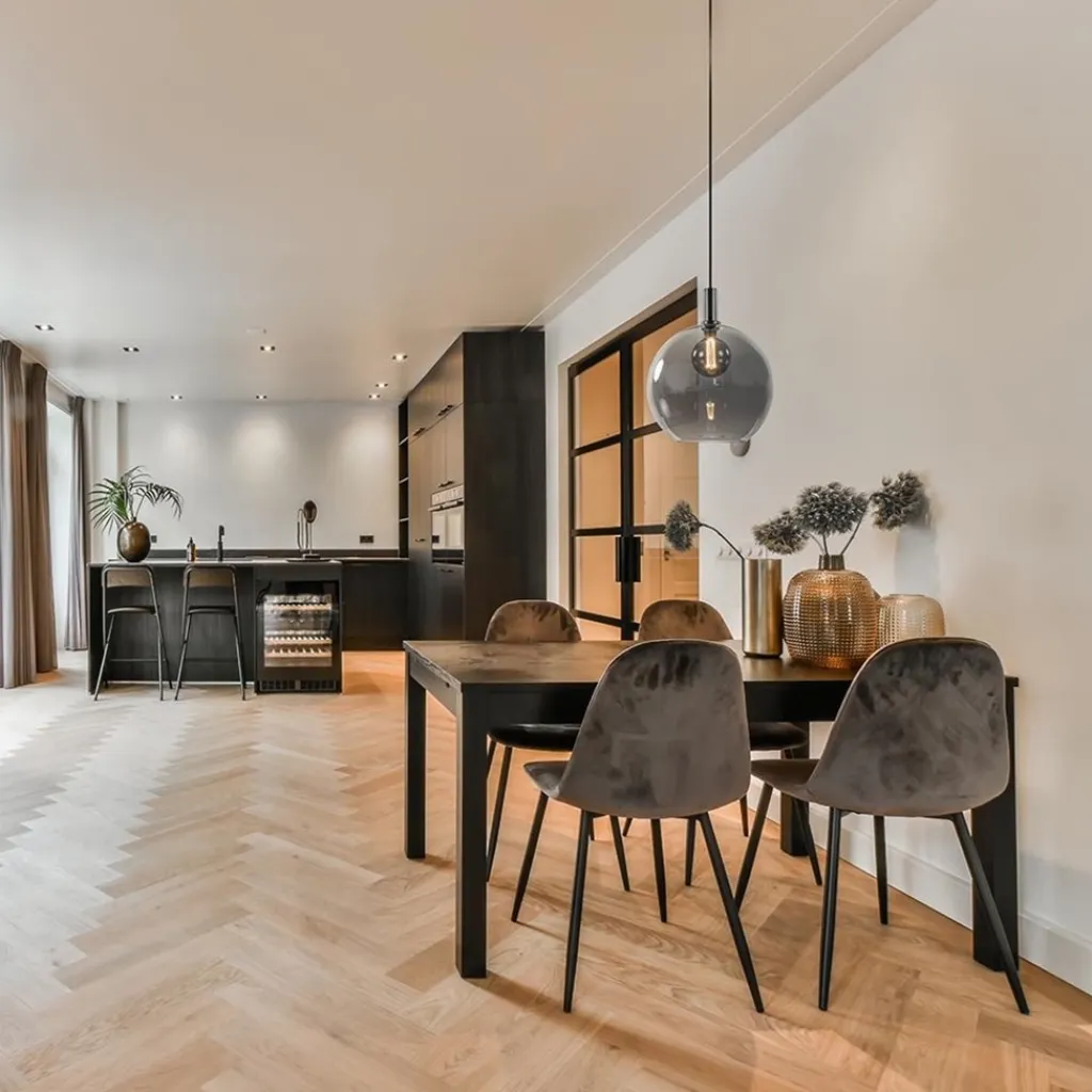 Straluma Hanglamp Chandra 1L zwart + glas 40cm> Eettafellampen|Keukenverlichting