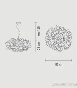 Straluma Hanglamp Clizia 53cm fumé><noscript><img width=