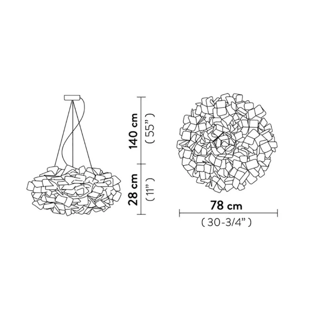 Straluma Hanglamp Clizia zwart 78cm> Halverlichting|Hanglampen