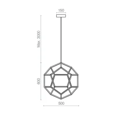 Straluma Hanglamp Dodeca 50 zwart><noscript><img width=
