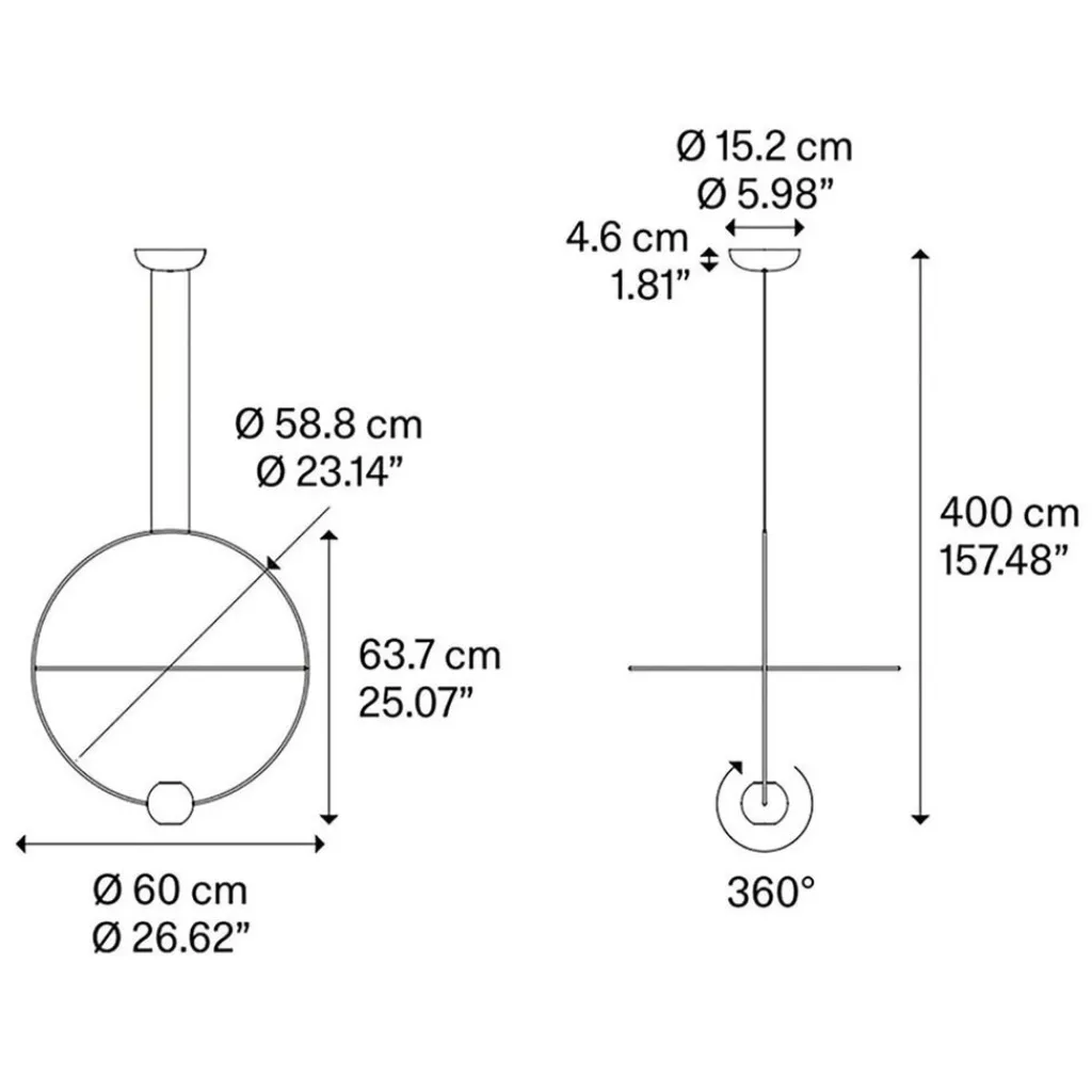 Straluma Hanglamp Elara 60cm zwart> Hanglampen|Videverlichting