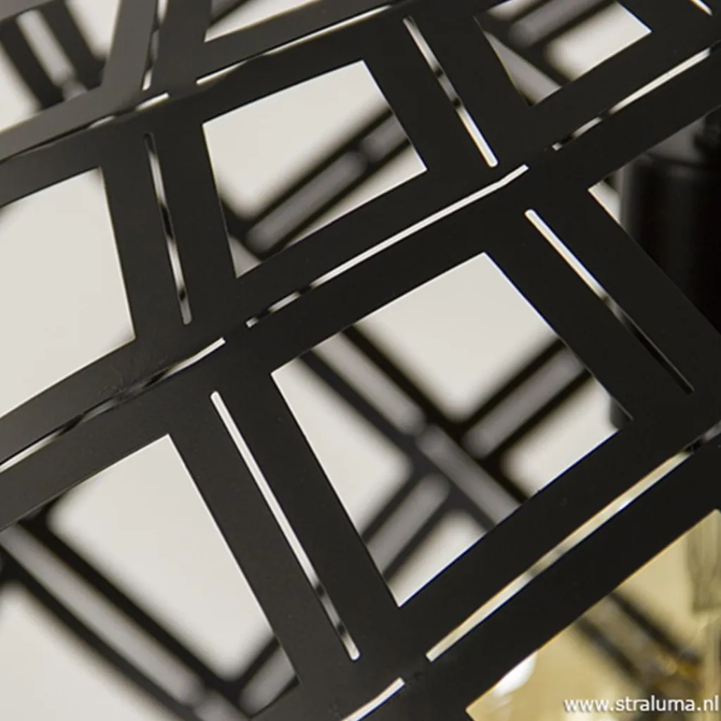 Straluma Hanglamp Emma bol zwart 50cm> Eettafellampen|Woonkamerlampen