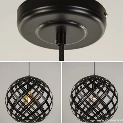 Straluma Hanglamp Emma bol zwart 50cm><noscript><img width=