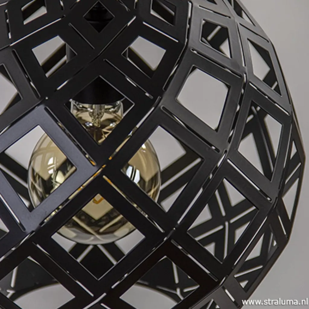 Straluma Hanglamp Emma bol zwart 30cm> Pendel Lampen|Woonkamerlampen