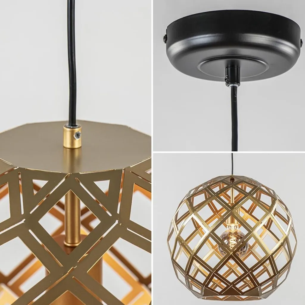 Straluma Hanglamp Emma 40cm matgoud> Woonkamerlampen|Slaapkamerlampen