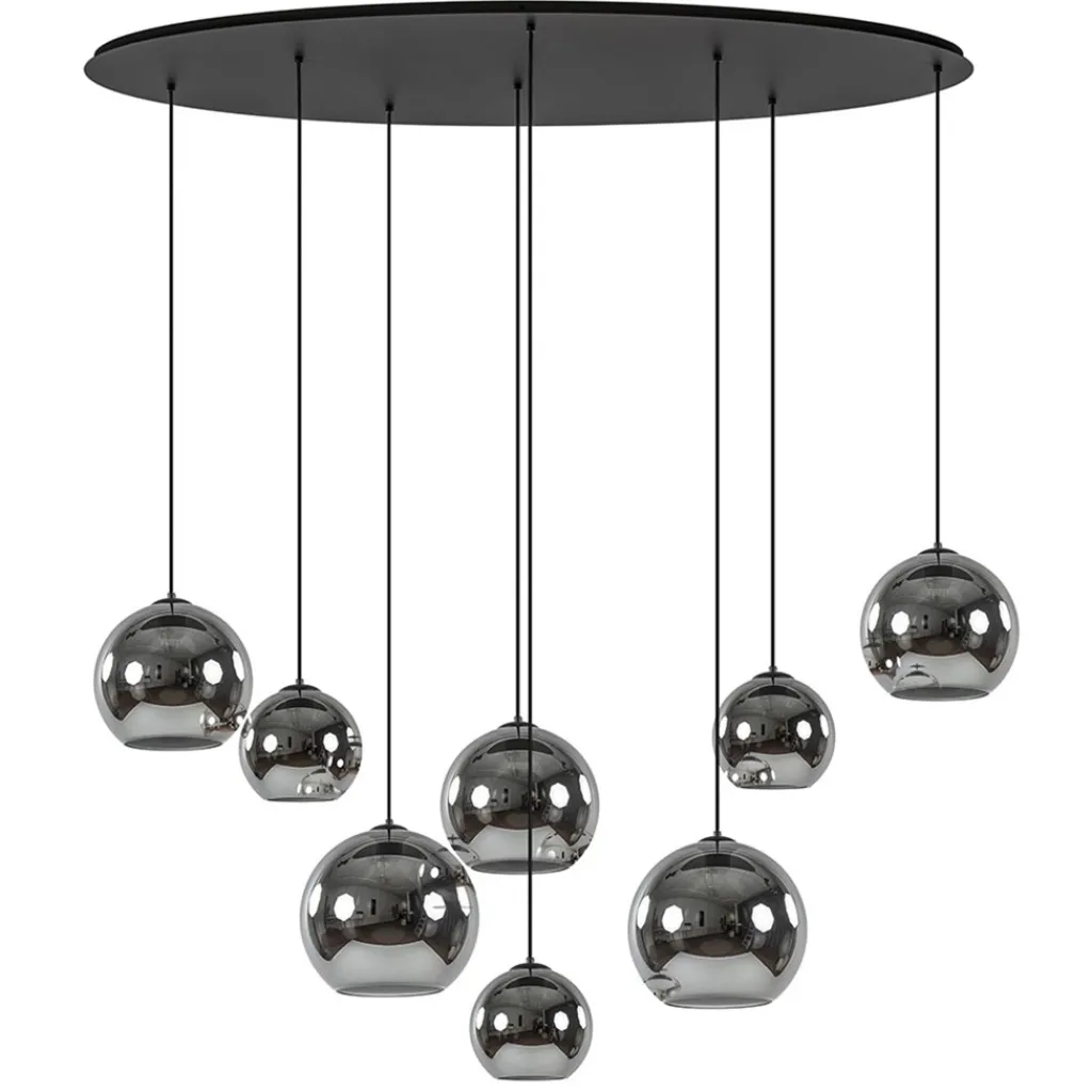 Straluma Hanglamp Fantasy Globe 8L zwart+smoke> Eettafellampen|Keukenverlichting