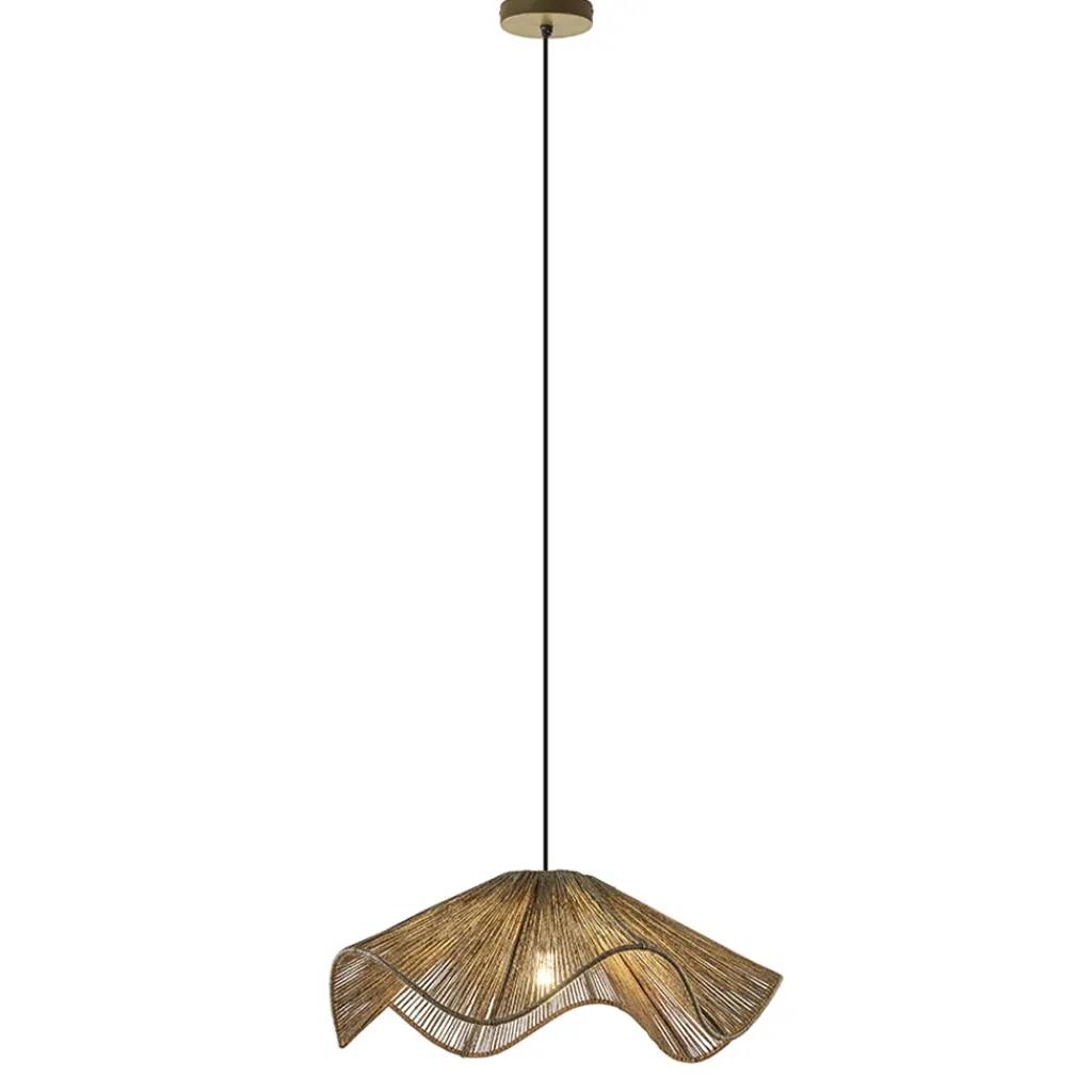 Straluma Hanglamp Fodara jute naturel Light and Living> Hanglampen|Eettafellampen